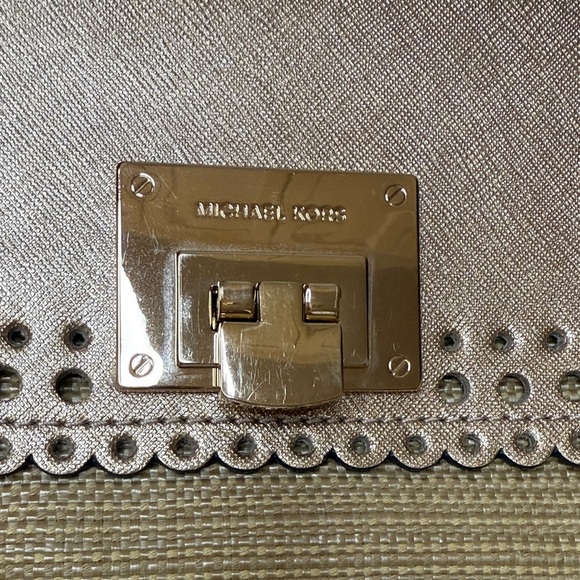 NWOT Michael Kors Gold and Tan Shoulder Bag - Picture 9 of 15